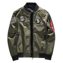 Chaqueta Bomber para hombre, chaqueta de piloto militar del ejército para hombre, chaqueta de béisbol bordada con insignia, abrigo de motocicleta de doble cara, talla grande 5XL 6XL