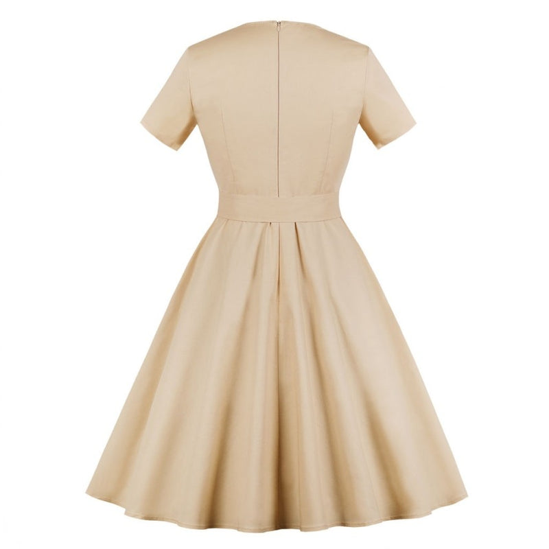 S-4XL Big Size Sommerkleid 2022 Vintage Rockabilly Kleid Jurken 50er Jahre Retro Big Swing Pinup Damen Audrey Hepburn Kleid Vestidos