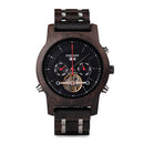 BOBO BIRD Esqueleto automático Relojes mecánicos Hombres Reloj de lujo de madera Auto viento relógio masculino automático