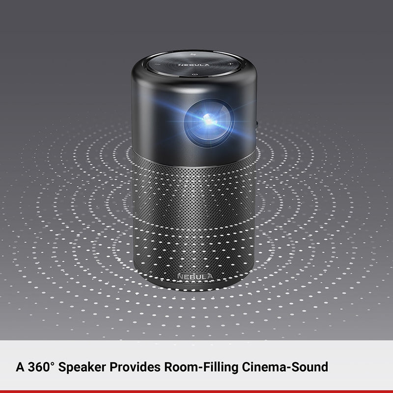 Anker Nebula Capsule Smart Portable Wi-Fi Film Mini Projektor Projektor mit DLP 360' Lautsprecher 100" Bild Android 7.1 &amp; App