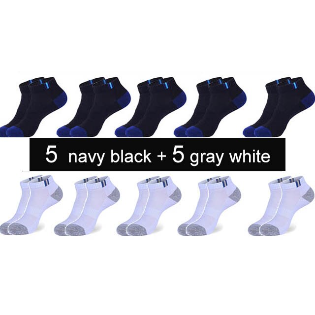 10 Pairs New Spring Summer Cotton Socks Boat Mesh Breathable Men&