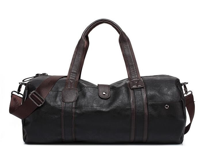 Hot Men Bag Large Capacity Leather Sports Bag Gym Crossbody Fitness Sport Bags Travel Shoulder Handbag Sports Yoga Storage Bags