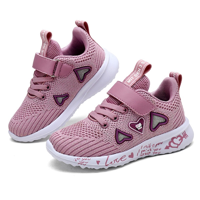 ULKNN, zapatos deportivos para niñas, novedad de primavera, doble red transpirable para niños, zapatos grandes para niños, estudiantes, rosa, zapatos salvajes para niños, informales 26-37