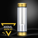 Botella de agua de vidrio con colador de té de hojas sueltas Infusor de té Botella de vidrio de doble pared Gratis para desmontar Thermos 300ML 400ML