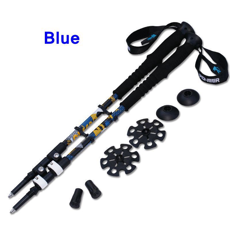 2Pcs/Lot 240g/Pcs Trek poles Nordic Walking Poles Telescopic Alpenstock Aluminum Alloy Shooting Walking Stick Crutch Senderismo