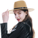 WELROG Black Red Fedora Hats For Women Imitation Wool Fedoras Panama Felt Hat Winter Men Jazz Hats Trilby Chapeau Femme Caps