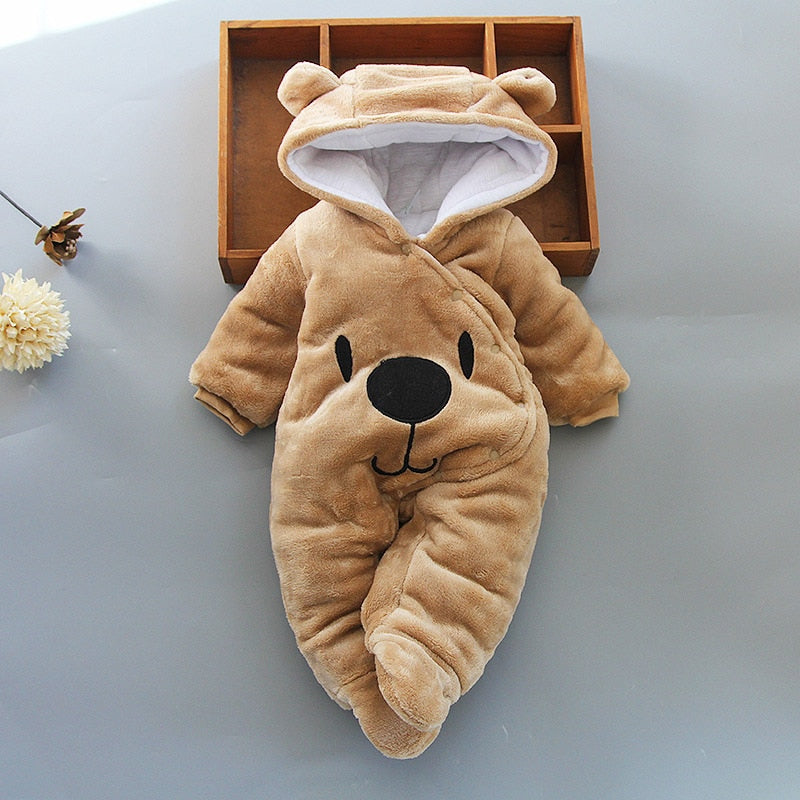 New Born Baby Footies 2022 Winter Warm Clothing 3 9 6 12 Month Baby Kids Boys Girls Cotton Newborn Toddler Infant Footies
