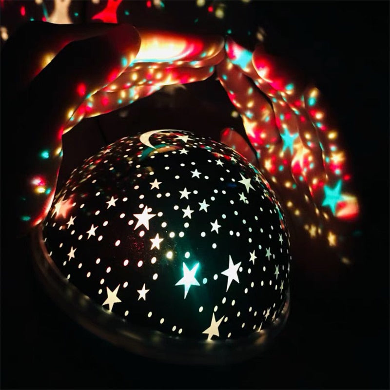 Novelty Luminous Toys Romantic Starry Sky LED Night Light Projector Battery USB Night Light Creative Birthday Toys For Children