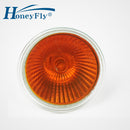 HoneyFly 3pcs Orange Flame Lamp 35W/50W 12V/220V GU5.3 JCDR Dimmable Amber Lamp Bulb Spot Light Quartz Fireplace SomineLamba