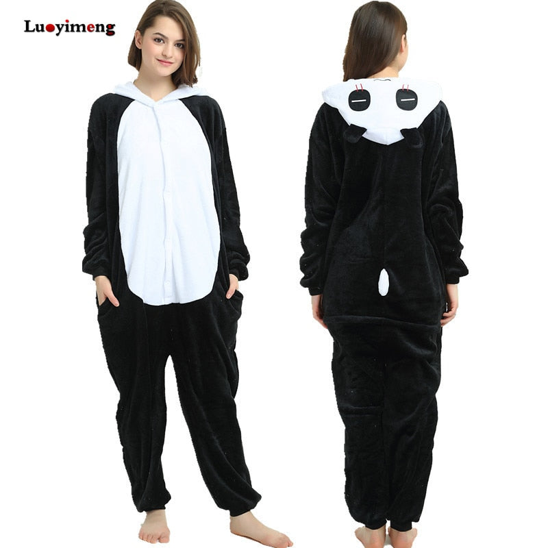 Kigurumi Einhorn Pyjama Stitch Adult Animal Onesie Frauen Männer Paar Pyjamas Winter Pijamas Anzug Panda Nachtwäsche Flanell Pyjamas