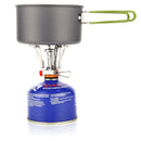 Olla al aire libre Mini juegos de estufa de Gas Camping senderismo utensilios de cocina Picnic juego de cocina cuencos antiadherentes con cuchara plegable tenedor cuchillo
