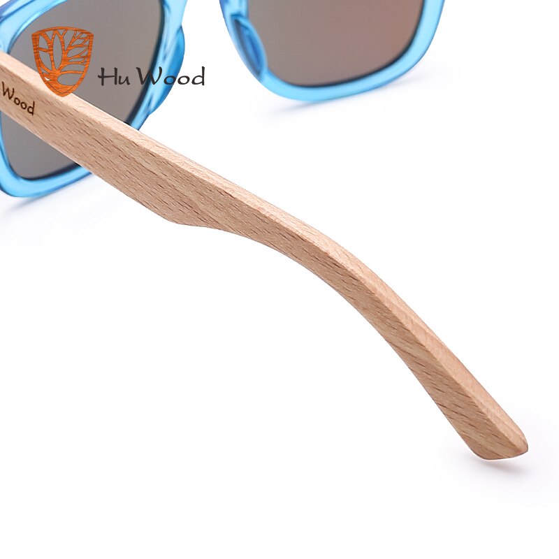 Hu Wood Kids Polarized Sunglasses for Boys and Girls with Recycled Frames and Beech Wood Arms | 4 to 8 years