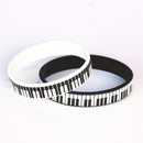 1PC Hot Sale Black White Printed Piano Keycboard Silicone Wristband Music Note Bracelet &amp;Bangles for Music Lover Fans Gift SH081