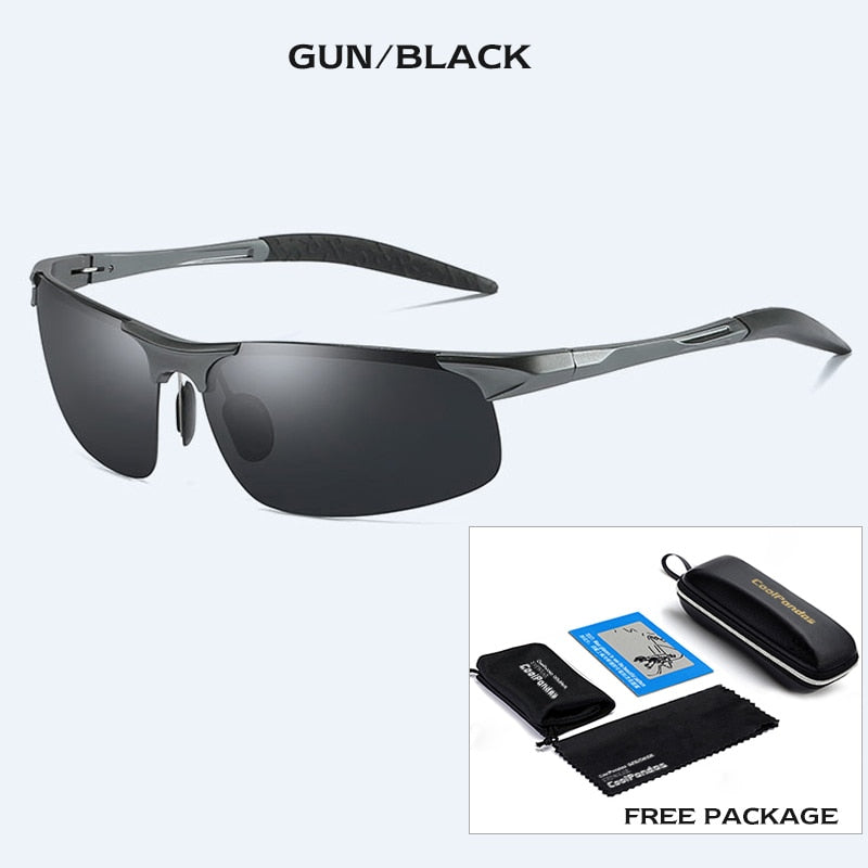 Gafas de sol polarizadas para hombre, gafas militares, gafas de sol de aluminio y magnesio, gafas de conducción HD para hombre/mujer, gafas masculinas