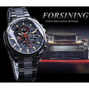 Forsining 2019 3 Dial Calendar Multifunction Military Luminous Hand Mens Mechanical Sport Automatic Wrist Watch Top Brand Luxury