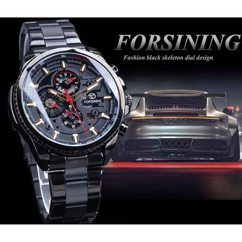 Forsining 2019 3 Dial Calendar Multifunction Military Luminous Hand Mens Mechanical Sport Automatic Wrist Watch Top Brand Luxury