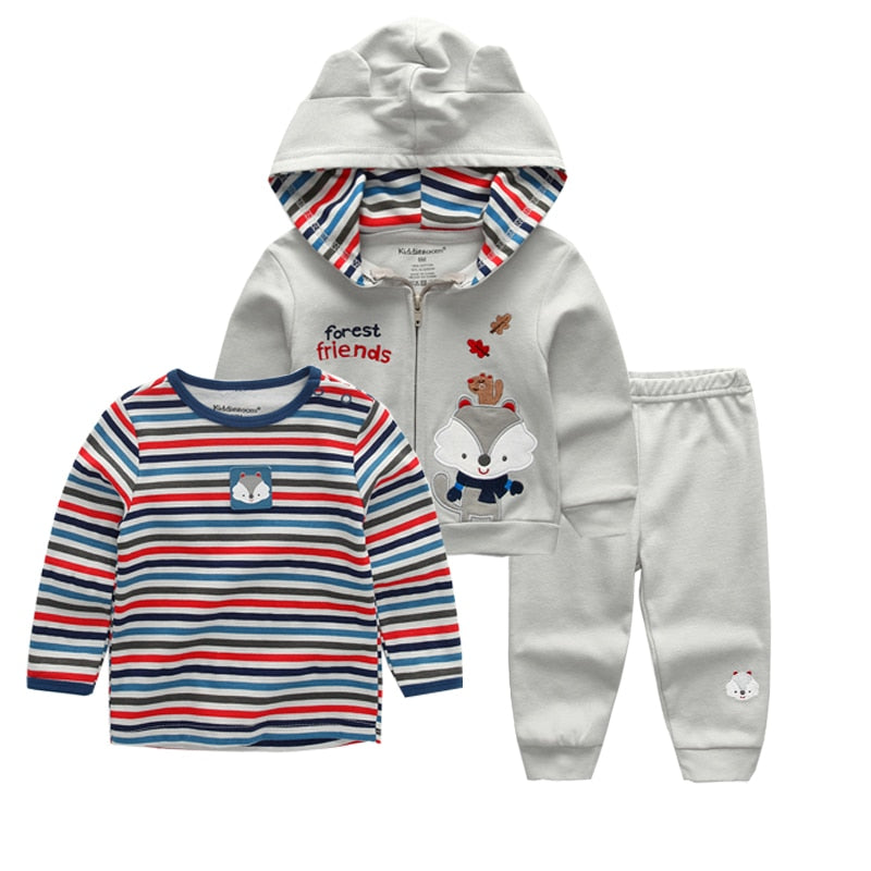 Latest Casual Cardigan Pants Set Baby Boy Clothes Outfit Gray Bodysuit Baby Boy Clothes 12 18 24 Months