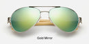 Ralferty Vintage Pilot Wood Sunglasses Men Women UV400 Gradient Sun Glasses Driver Sport Eyewear Original Bamboo Sunglass K1510