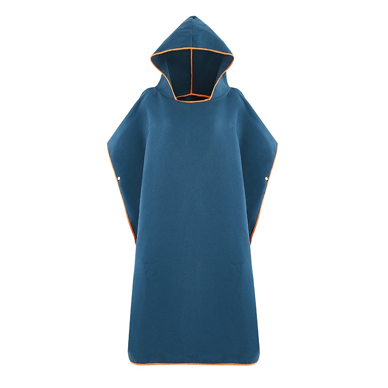 Traje de neopreno de secado rápido de microfibra Toalla de poncho de cambio de bata con capucha para nadar, playa, peso ligero, poncho de surf en la playa