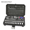 WORKPRO 35PC Tool Set Home Instruments Set of Tools for Car Repair Tools 1/4" Dr. Socket Set Ratchet Wrench