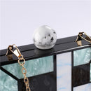 Patchwork Acrylic Handbags Evening Clutches Wedding Party Wallets Purse for Women Chain Shoulder Bag Ladies Dropshipping