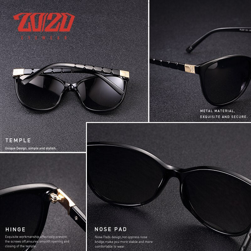 20/20 Brand Design Women Cat eye Sunglasses Female Retro Style Polarized Glasses Shades UV400 Oculos de sol Feminino PL337