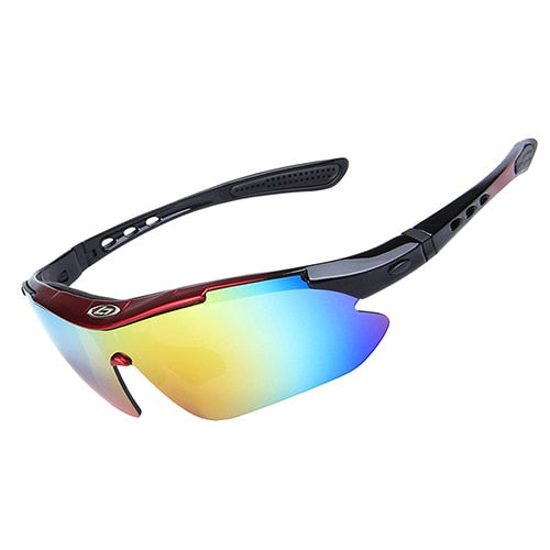 OBAOLAY Polarized UV400 Cycling Sunglasses Bicycle Bike Eyewear Goggle Riding Outdoor Sports Fishing Glasses 5 Lens