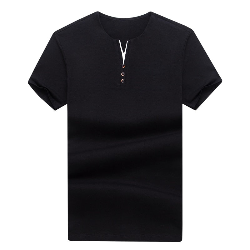 Liseaven Men Tee Shirt 2019 V Neck T-Shirt Short Sleeve T-Shirts Brand T Shirt Mens Clothing Tops &amp; Tees