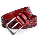 DINISITON Genuine Leather Belts for men Designer Belt Male Print Vintage Pin Buckle Luxury Strap New Fashion High Quality YH918
