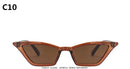 ZXWLYXGX 2020 new cat eye sunglasses women brand design retro colorful transparent colorful fashion cateye sun glasses men UV400