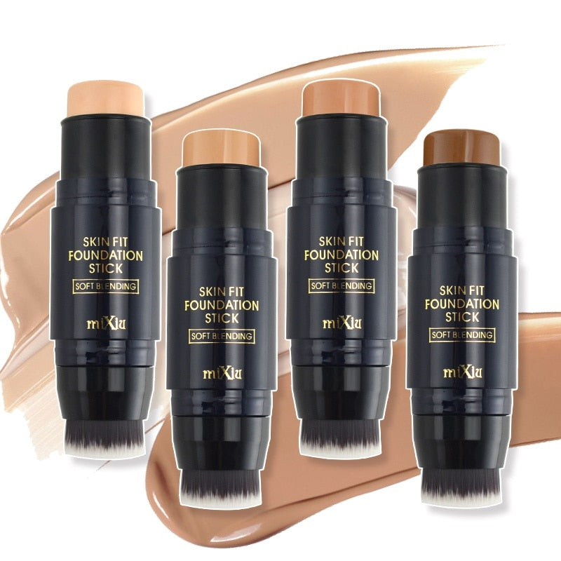 1pc Makeup Foundation Shadow Concealer Stick mit Make-up-Pinseln Maquiagem Contour Palette Creamy Coverage Oil-Control Beauty