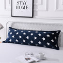 Winter Warm Flannel Double Pillow Case Thick Coral Fleece Pillowcase Adult Long Pillowcase 48x150cm/48x120cm/48x180cm