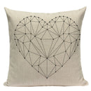 Pop Geometric Animal Cushion Cover Black White Linen Cushion Decorative Pillowcase Square High Quality Print Custom Throw Pillow