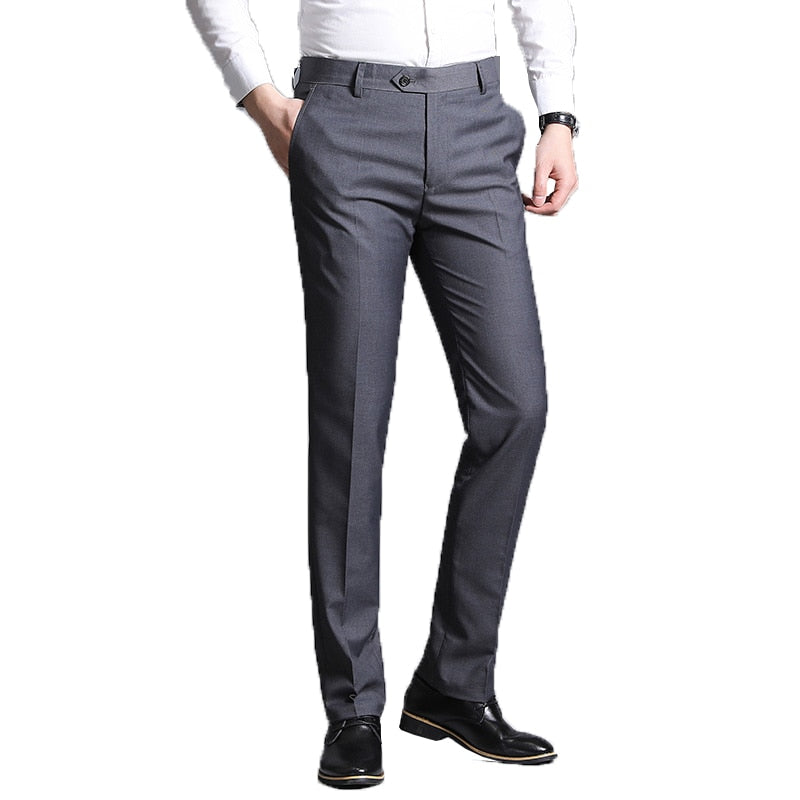 Pantalones de traje para Hombre 2022, pantalones de vestir finos para Hombre, pantalones rectos de oficina de negocios, pantalones formales para Hombre, pantalón clásico para Hombre 38