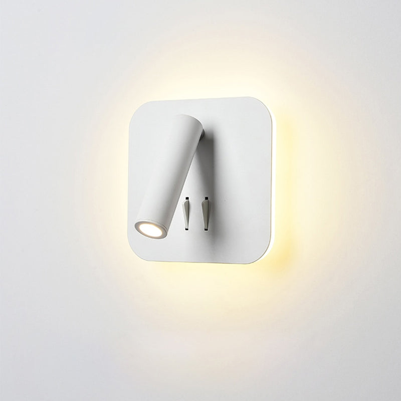 Nordic LED Wall Lamp with switch 3W spotligh 6W backlight free rotation Sconce indoor wall light For Home Bedroom Bedside light