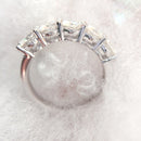 White Gold Plated Moissanite Ring 1.5CTW F Color Engagement Ring Test Positive Moissanite Band Diamond Wedding Jewelry For Bride