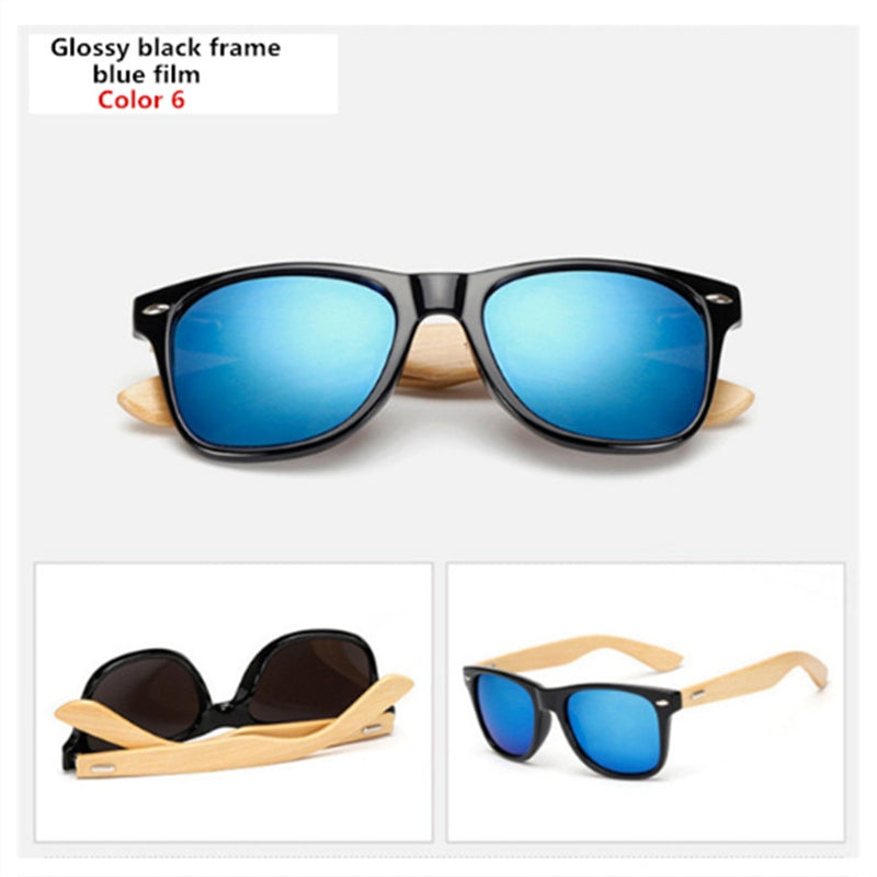 Gafas de sol de bambú para hombre y mujer, gafas de viaje, gafas de sol, gafas de pierna de madera Vintage, gafas de sol de diseño de marca de moda para hombre y mujer
