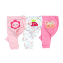 3/6 Pieces Baby Trousers Cotton Autumn Cartoon Animal Print Leggings Boys Girls Long Baby Pants