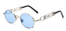 Kachawoo Metal Round Steampunk Sunglasses Men Retro Vintage Gothic Steam Punk Sun Glasses For Women Summer 2018