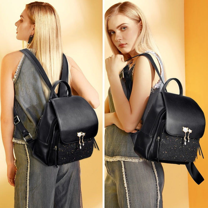 Marca FOXER, mochila de gran capacidad con cremallera de retales para mujer, nuevo diseño, bolsos universitarios para mujer, bolso de hombro escolar para chicas adolescentes