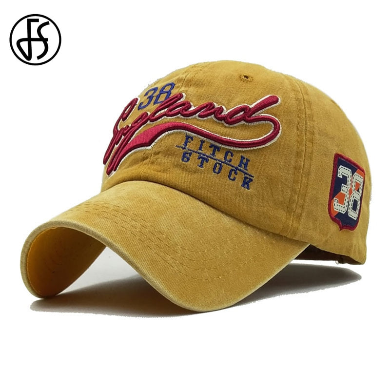 FS 2022 Summer Blue Yellow Women Caps Snapback Baseball Cap For Men Cotton Bone Trucker Hat Embroidered Face Hats Gorras Hombre