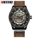 CURREN Men Military Sports Watches Men's Quartz Date Clock Man Casual Leather Wristwatches  Relogio Masculino