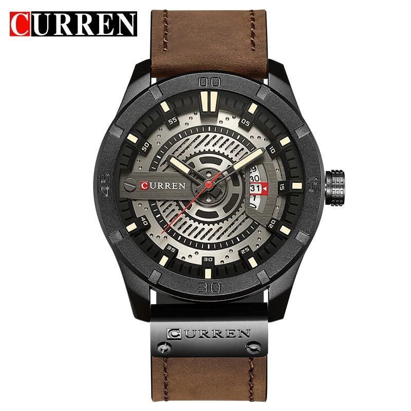 CURREN, moda novedosa, relojes creativos, reloj de pulsera deportivo de cuarzo militar informal, fecha de visualización, reloj Masculino, reloj Hodinky Masculino