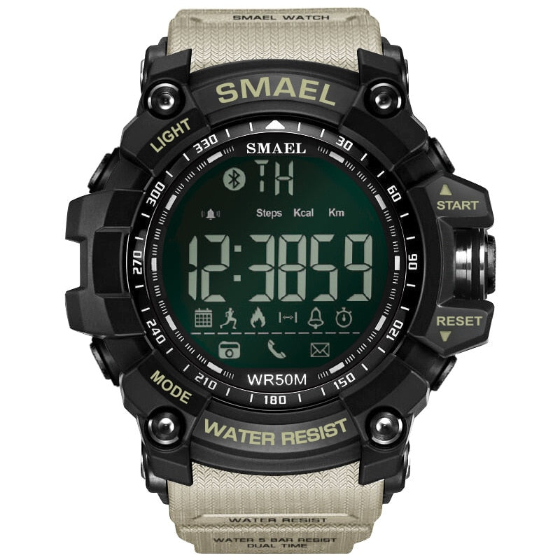 SMAEL Herren Chronograph Uhren Sport Männliche Uhr Stop Armee Militäruhr Herren Multifunktions Wasserdichte LED Digitaluhr für Herren