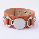 Rainbery  Monogram Leather Bracelet Fashion Jewelry Pulseras 3 Row Multicolor Leather Cuff Bracelet For Women Men