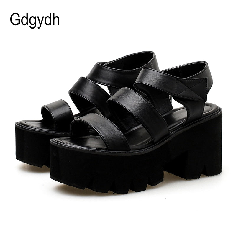 Gdgydh Gladiator Sandals For Women Platform Heels Hook Loop Ankle Strap ladies Casual Shoes Rome Style 2022 New Summer Drop Ship