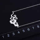 Lotus Fun Real 925 Sterling Silver Handmade Designer Original Fine Jewelry Sunset Cloud Pendant Necklace for Women