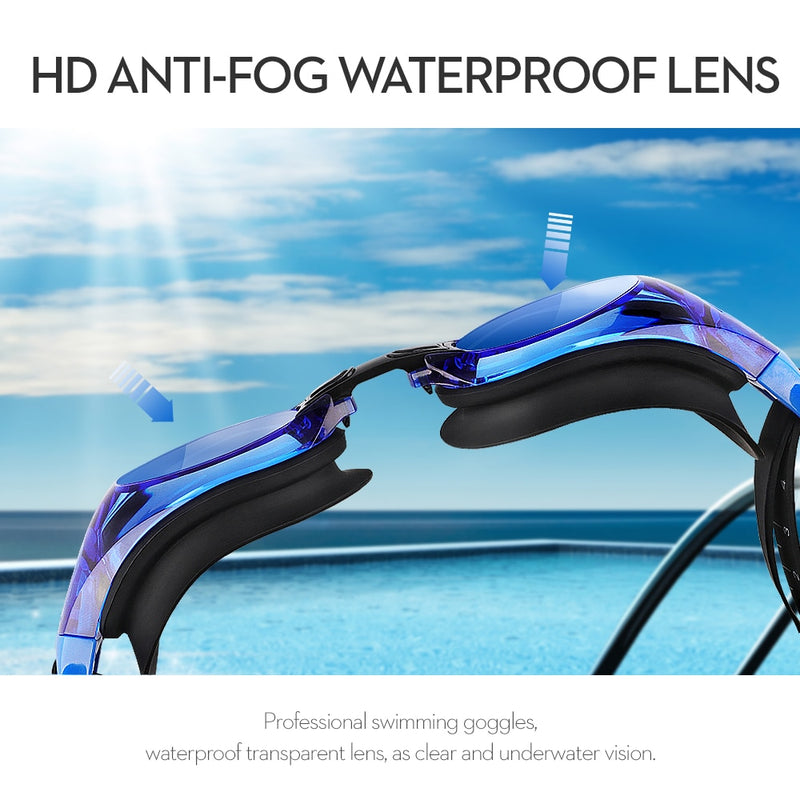COPOZZ Myopia Swimming Goggles Men Women Adult 0 -1.5 to -8 Double Anti fog UV Protecion Swimming Glasses Pro Diopter Zwembril