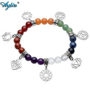 Ayliss Dropship Natural Stones Bracelet Reiki Healing Balance Energy Prayer Beads Bracelets Chakra Mala Yoga Meditation Bracelet