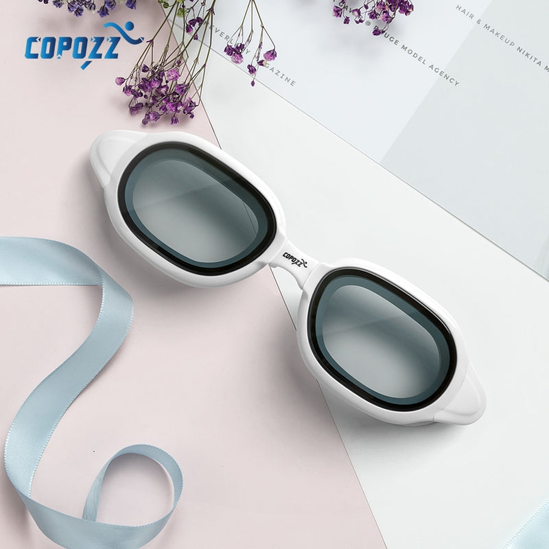 COPOZZ Gafas de natación Miopía 0 -1.5 a -7 Hombres Mujeres Anti niebla Protección UV Gafas de natación impermeables Dioptrías Gafas de natación